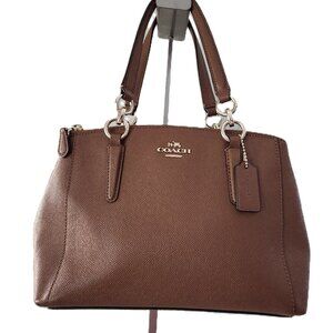 Like New Coach Christie Carryall Brown Leather Shoulder Bag